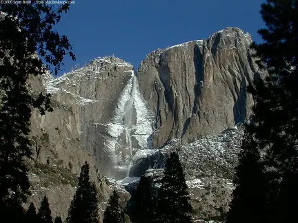 Upper Yosemite Falls in Winter