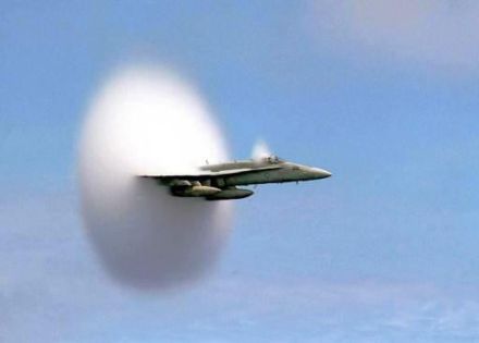 F/A-18 Hornet Breaking the Sound Barrier
Photo by John Gay.
Keywords: Supersonic Flight